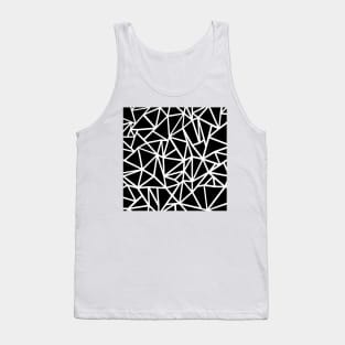 Abstract Outline Thick Black Tank Top